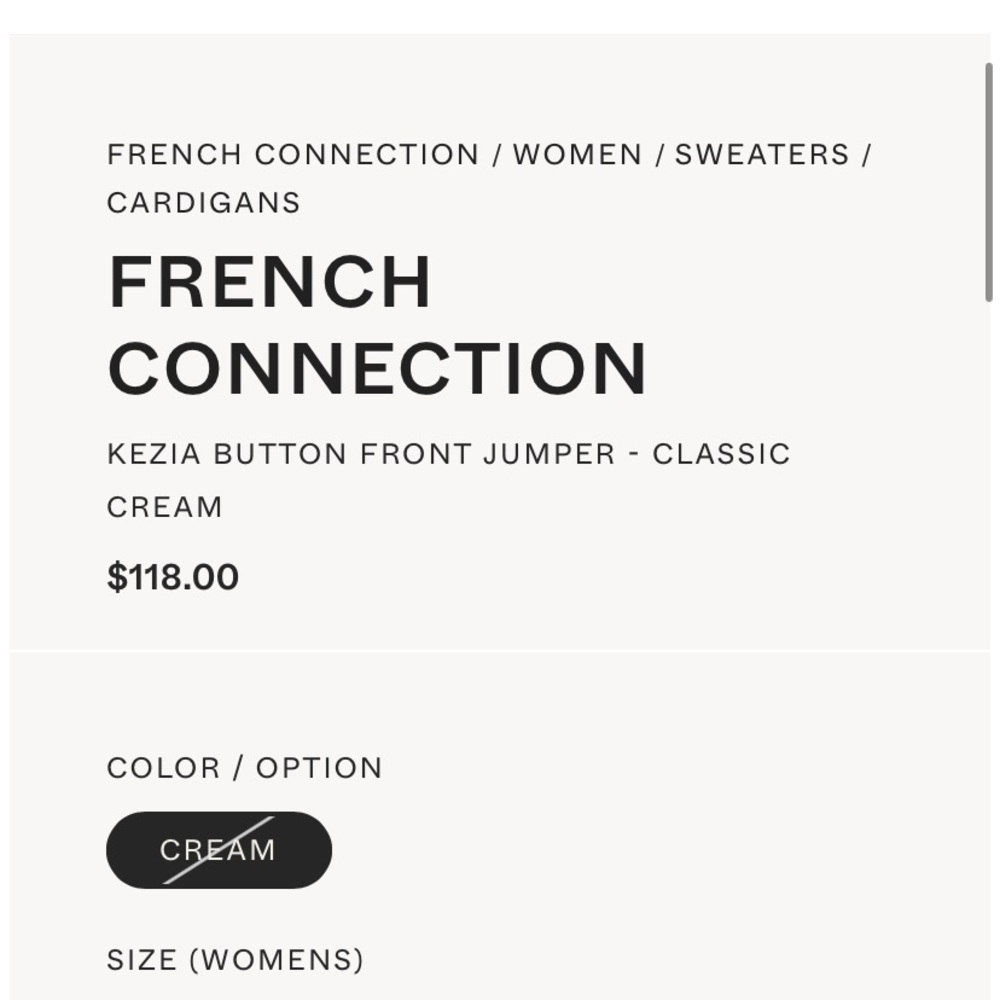 French Connection Ivory Button-Front Cardigan - image 2